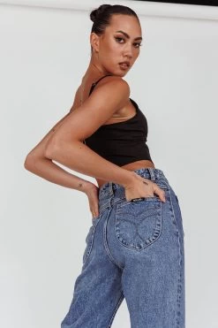 Rolla's Sailor Jean Janet Recycled Mid Vintage Blue -Fashion women's clothing SLRL001 20MID 20BLUE 3