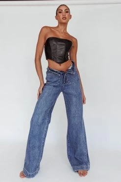 Rolla's Sailor Jean Long Janet Recycled Mid Vintage Blue -Fashion women's clothing SLRL002 20MID 20BLUE 7