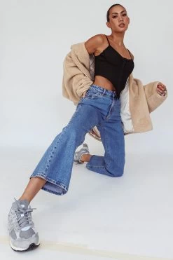 Rolla's Eastcoast Flare Ankle Lucy Mid Vintage Blue -Fashion women's clothing SLRL004MIDBLUE featured