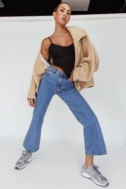 Rolla's Eastcoast Flare Ankle Lucy Mid Vintage Blue