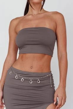 Caption This Bandeau Crop Top Clay -Fashion women's clothing SLS5460 T 20CLAY 4