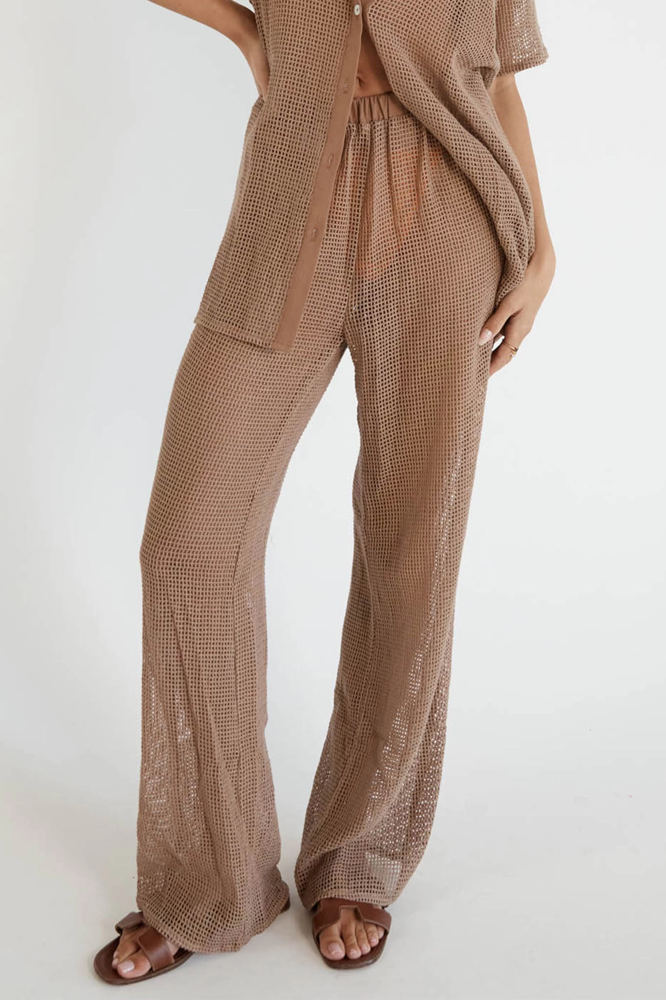 SNDYS Hyams Long Knit Pants Mocha 4 SNDYS Hyams Long Knit Pants Mocha - Image 4