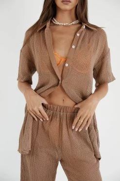 SNDYS Hyams Buttoned Knit Top Mocha 11 SNDYS Hyams Buttoned Knit Top Mocha -Fashion women's clothing SLSD04 T 20MOCHA 4