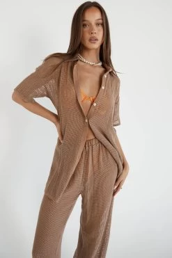 SNDYS Hyams Buttoned Knit Top Mocha 12 SNDYS Hyams Buttoned Knit Top Mocha -Fashion women's clothing SLSD04 T 20MOCHA 5