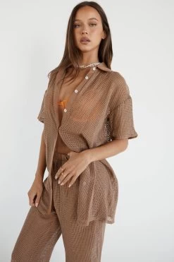 SNDYS Hyams Buttoned Knit Top Mocha 13 SNDYS Hyams Buttoned Knit Top Mocha -Fashion women's clothing SLSD04 T 20MOCHA 6