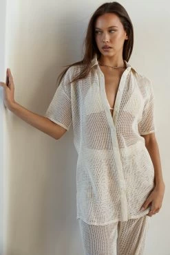 SNDYS Hyams Buttoned Knit Top Sand