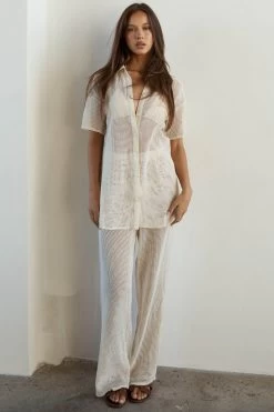 SNDYS Hyams Buttoned Knit Top Sand -Fashion women's clothing SLSD04 T 20SAND 2