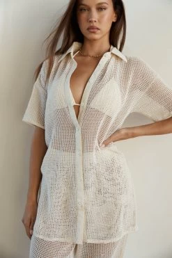 SNDYS Hyams Buttoned Knit Top Sand -Fashion women's clothing SLSD04 T 20SAND 7