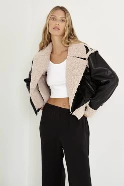 SNDYS Billie Aviator Jacket Black -Fashion women's clothing SLSFJ098 20BLACK 2