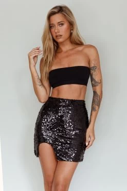Luna Heart Sequin Mini Skirt Black 13 Luna Heart Sequin Mini Skirt Black -Fashion women's clothing SLVIS5516 20BLACK 7