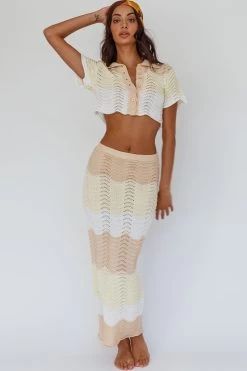 May Blooms Button Up Crop Top Lemon Butter -Fashion women's clothing SN0090D T 20LEMON 20BUTTER 2