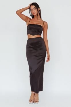 Zeina Satin Crop Top Black 11 Zeina Satin Crop Top Black -Fashion women's clothing SN0122D T 20BLACK 6