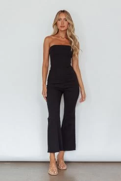 What's The Catch Strapless Jumpsuit Black -Fashion women's clothing SN0129D 20BLACK 6