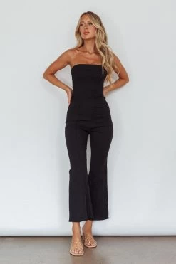 What's The Catch Strapless Jumpsuit Black -Fashion women's clothing SN0129D 20BLACK 7