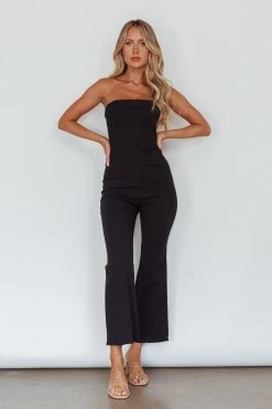 What's The Catch Strapless Jumpsuit Black -Fashion women's clothing SN0129D 20BLACK 8