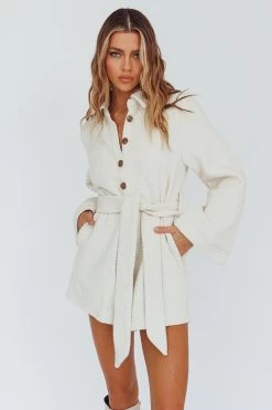 Cy Long Sleeve Knit Romper Cream -Fashion women's clothing SN0175B 20CREAM 5