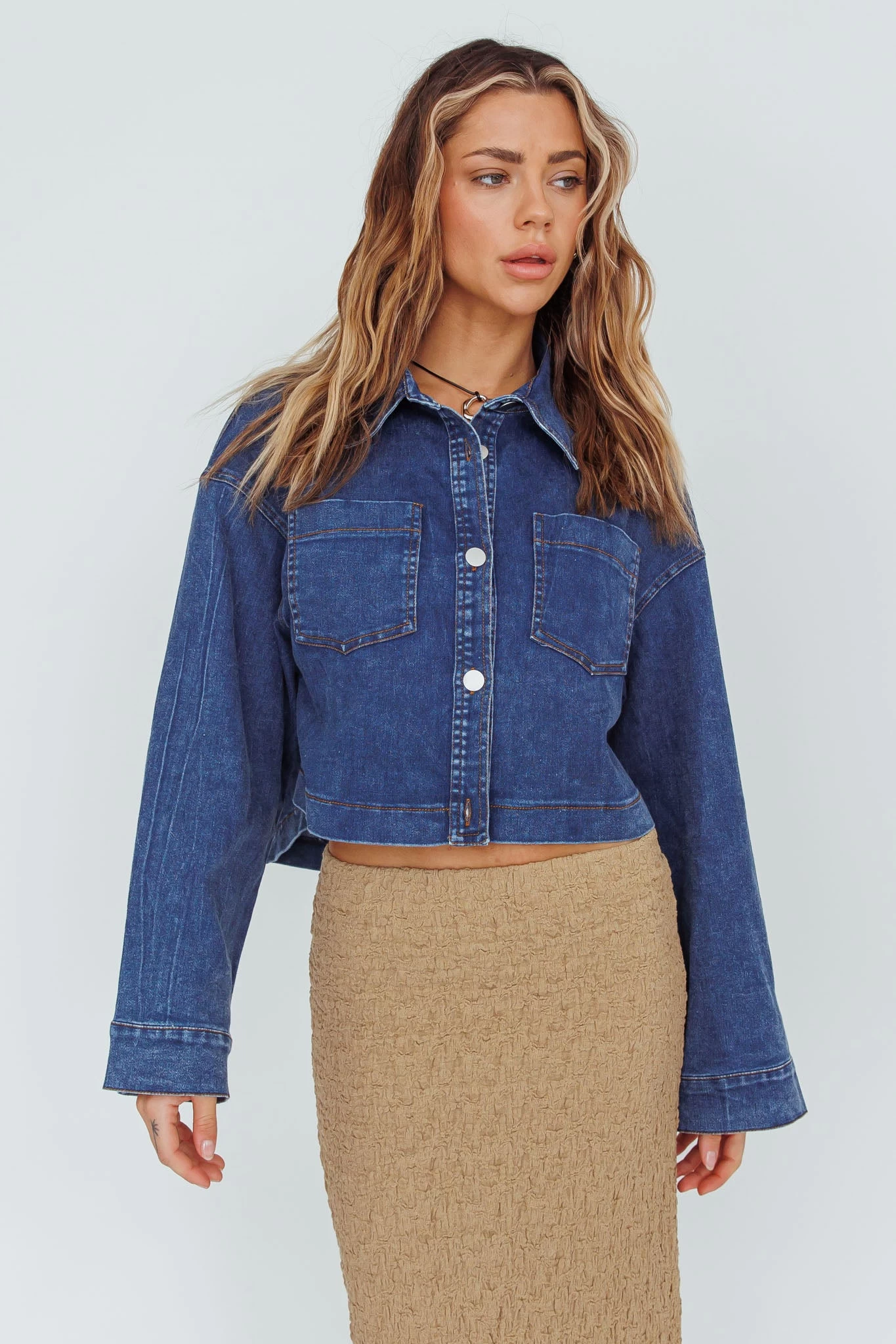 Fair Game Button-Up Jacket Dark Blue 7 Fair Game Button-Up Jacket Dark Blue - Image 7