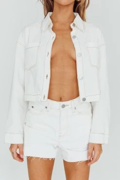 Fair Game Button-Up Jacket White -Fashion women's clothing SN0184B 20WHITE 4