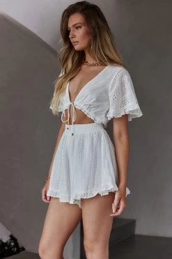 Endless Weekend Tied Bust Romper White -Fashion women's clothing SR0239J 20WHITE 4