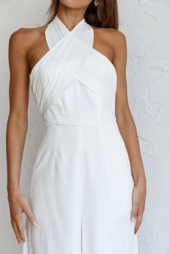 Stars Align Halterneck Jumpsuit White 12 Stars Align Halterneck Jumpsuit White -Fashion women's clothing SR0422B02 20WHITE 4