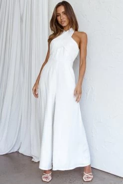 Stars Align Halterneck Jumpsuit White 15 Stars Align Halterneck Jumpsuit White -Fashion women's clothing SR0422B02 20WHITE 7