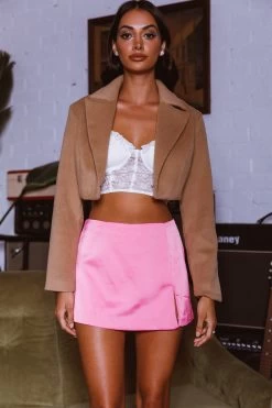 Tres Jolie Crop Jacket Camel -Fashion women's clothing SR0532D 20CAMEL 6