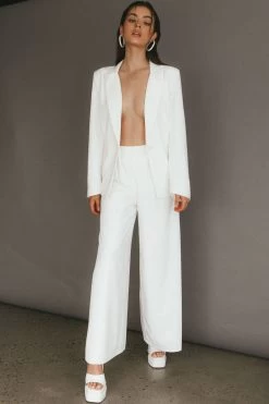 Vous Etes Belle Blazer White -Fashion women's clothing SR0652J C 20WHITE 2