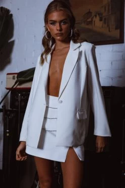 Vous Etes Belle Blazer White -Fashion women's clothing SR0652J C 20WHITE 8