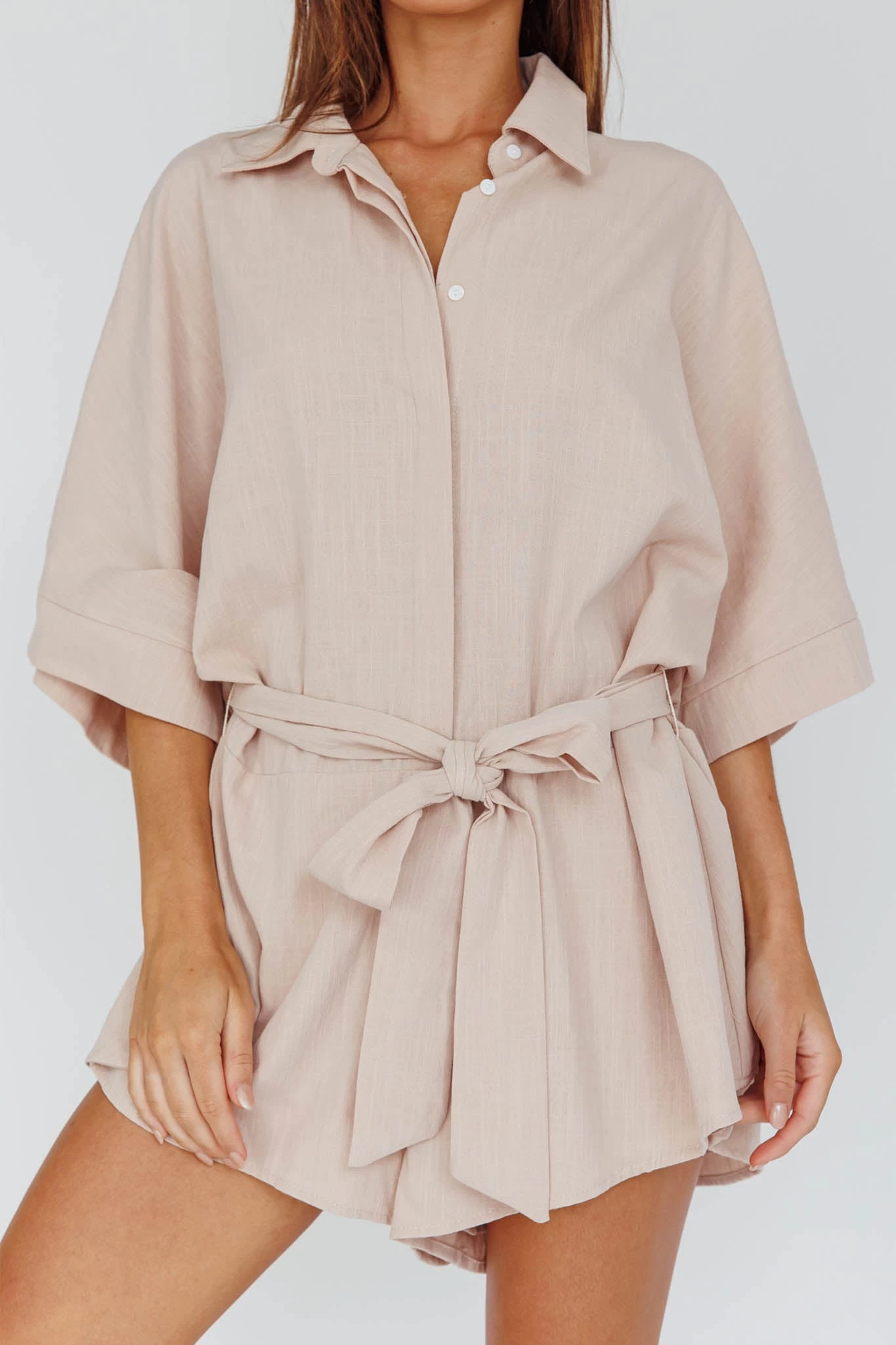 Daytona Beach Button-Up Romper Sand 4 Daytona Beach Button-Up Romper Sand - Image 4