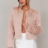 London Day Faux Fur Jacket Blush