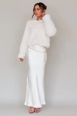 London Day Faux Fur Jacket Cream -Fashion women's clothing SR0752J 20CREAM 2