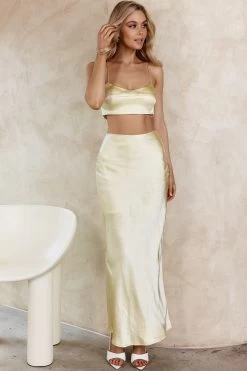The Moment Satin Maxi Skirt Light Yellow 16 The Moment Satin Maxi Skirt Light Yellow -Fashion women's clothing SR0800J S 20LIGHT 20YELLOW 5