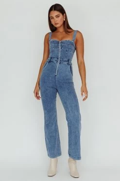 Emilio Flared Jumpsuit Denim 11 Emilio Flared Jumpsuit Denim -Fashion women's clothing SR0878J01 20DENIM 6