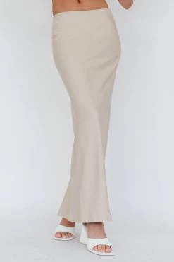 Valencia Flare Midi Skirt Oat -Fashion women's clothing SR0946J S 20OAT 4