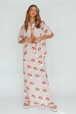 Just A Hunch Button Shirt Yin Yang Rose -Fashion women's clothing ST3641D04 T 20ROSE 5