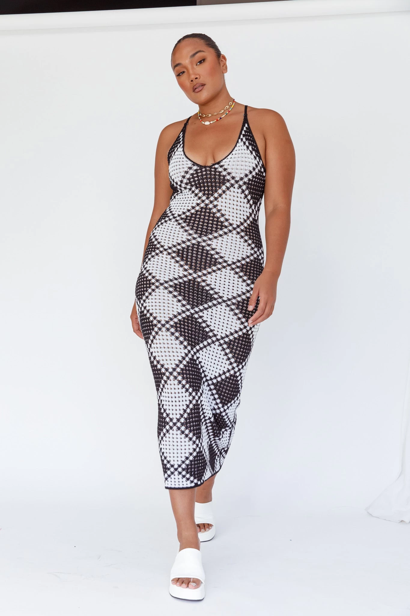 Easy Street Crochet Maxi Dress Black 1 Easy Street Crochet Maxi Dress Black