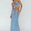 Romcom Maxi Skirt Denim Blue
