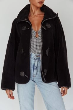 Cambra Toggle Jacket Black -Fashion women's clothing ST3931D 20BLACK 4