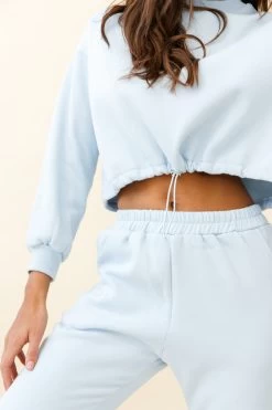 Monterey Elasticated Waist Jogger Pants Blue -Fashion women's clothing ZES012 BLUE 4