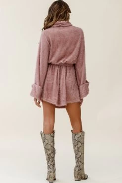 Kiara High Neck Kimono Sleeve Knit Dress Blush 15 Kiara High Neck Kimono Sleeve Knit Dress Blush -Fashion women's clothing cm0148d blush 190910sl0668