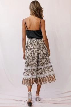 Gemini Accordion Pleat Wide Leg Pants Brown Leopard 8 Gemini Accordion Pleat Wide Leg Pants Brown Leopard -Fashion women's clothing photo 1809 27038b02 brown leopard