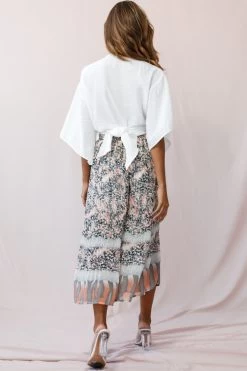 Gemini Accordion Pleat Wide Leg Pants Pink Leopard -Fashion women's clothing photo 2193 27038b02 pink leopard