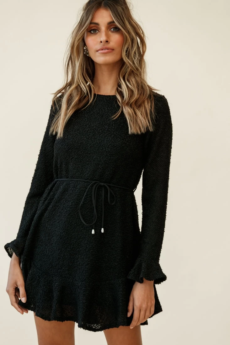 Montville Long Sleeve Knit Dress Black 4 Montville Long Sleeve Knit Dress Black - Image 4
