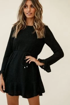 Montville Long Sleeve Knit Dress Black 11 Montville Long Sleeve Knit Dress Black -Fashion women's clothing st1798bk05 black 190903sl2474