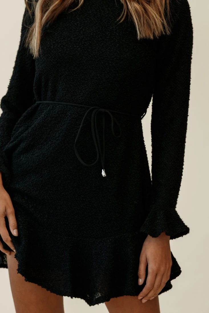 Montville Long Sleeve Knit Dress Black 7 Montville Long Sleeve Knit Dress Black - Image 7